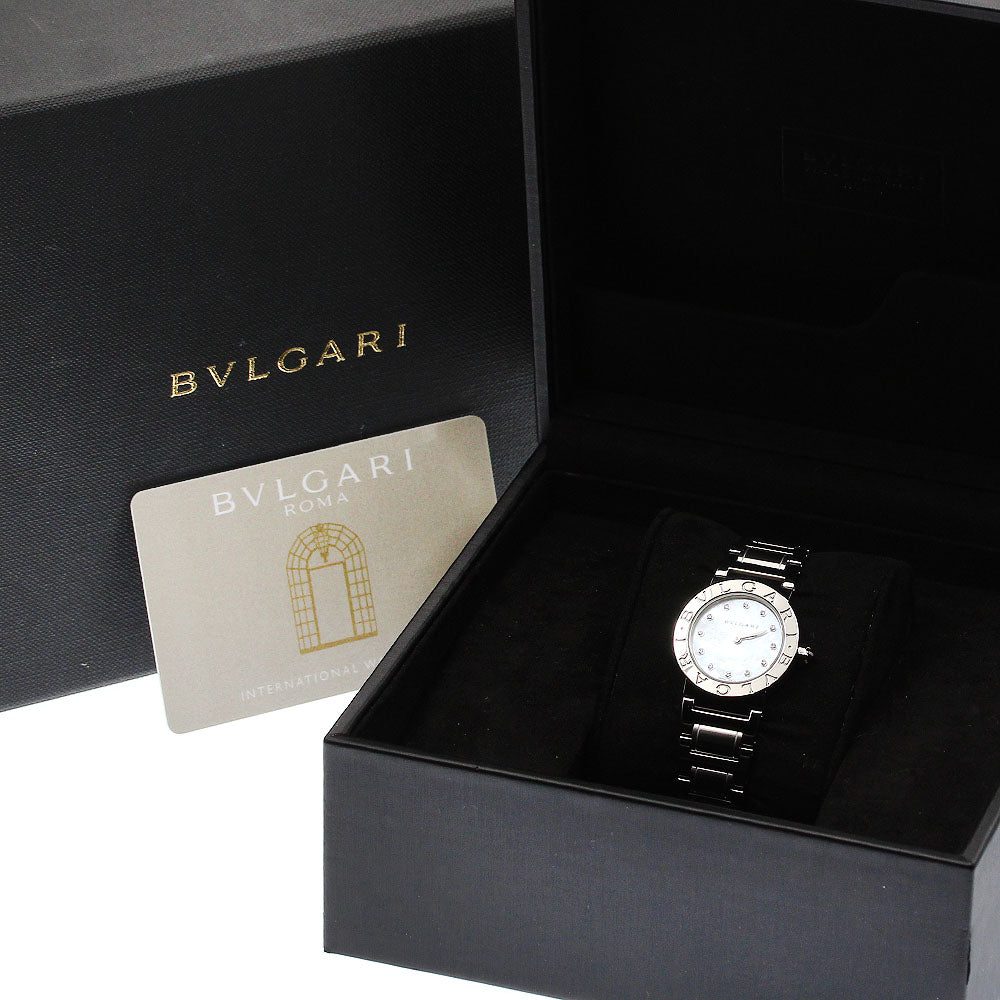 BVLGARI BVLGARIBVLGARI BBL26S 12P diamond White shell Dial Quartz Ladies Watch_910245
