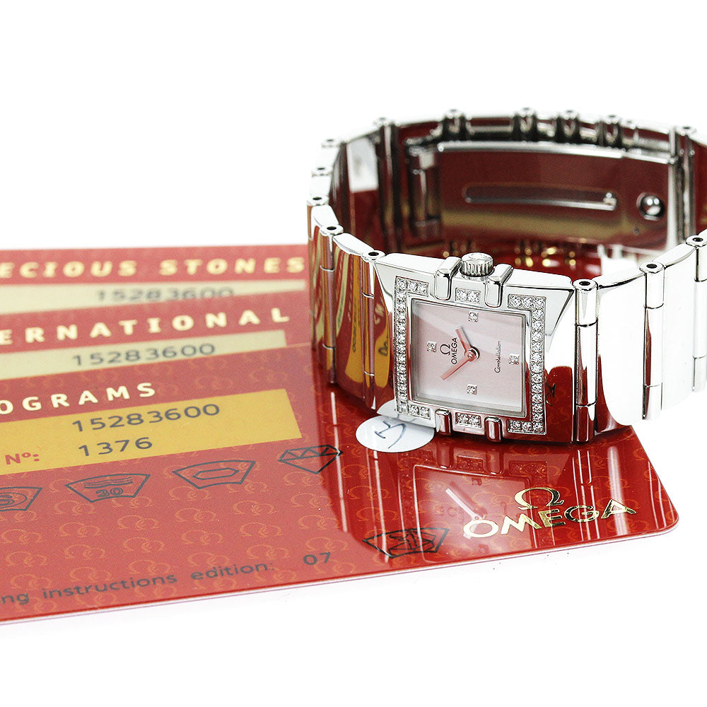 OMEGA Constellation Carre Quadra 1528.36 Silver Dial Quartz Ladies Watch_910246