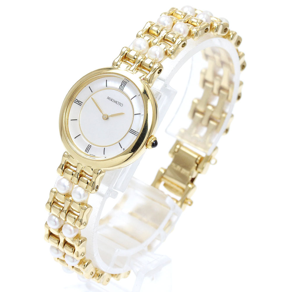 MIKIMOTO Pearl watch White shell Dial Quartz Ladies Watch_910261