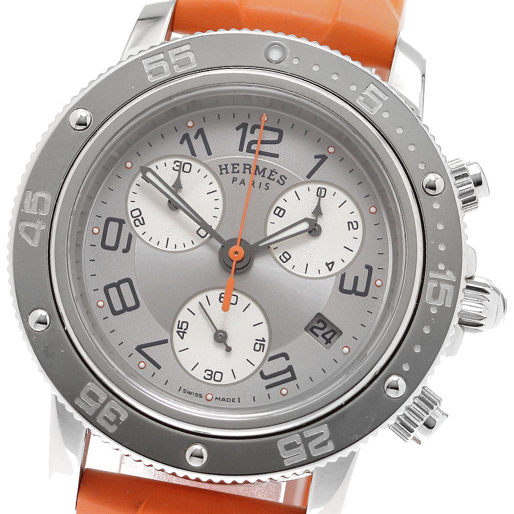 HERMES Clipper diver CP2.410 Chronograph gray Dial Quartz Boy's Watch_910262