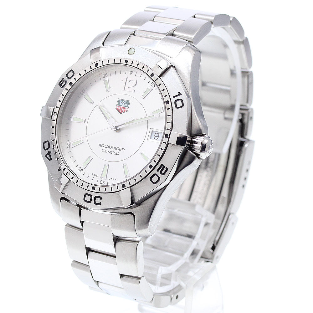 TAG HEUER Aqua racer WAF1112.BA0801 Date Silver Dial Quartz Men's Watch_910265