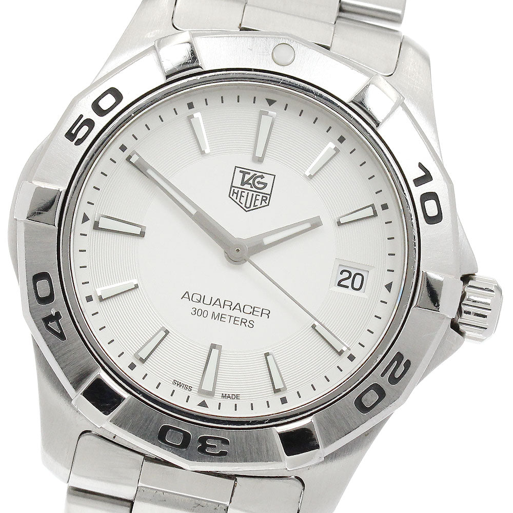 TAG HEUER Aqua racer WAP1111 Date Silver Dial Quartz Men's Watch_910267
