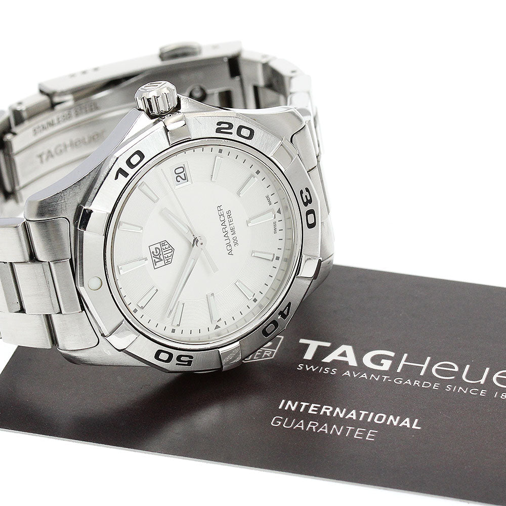 TAG HEUER Aqua racer WAP1111 Date Silver Dial Quartz Men's Watch_910267
