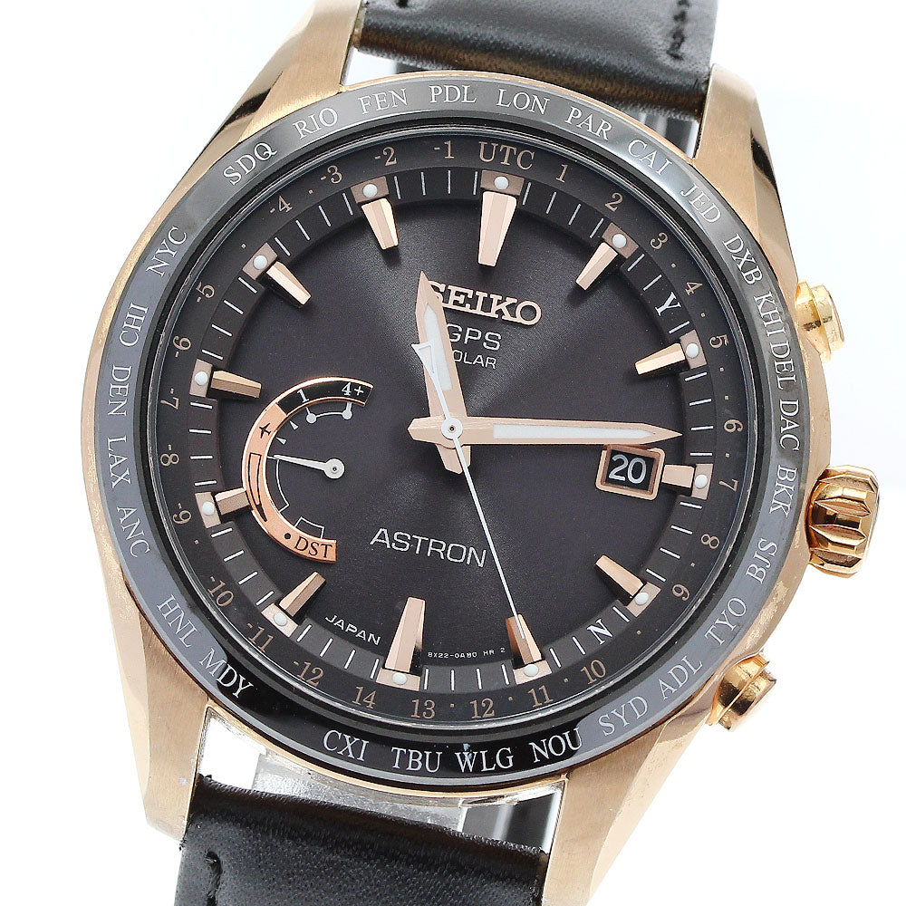 SEIKO Astron SBXB096/8X22-0AG0-2 Date Solar Powered Radio Men's Watch_910275