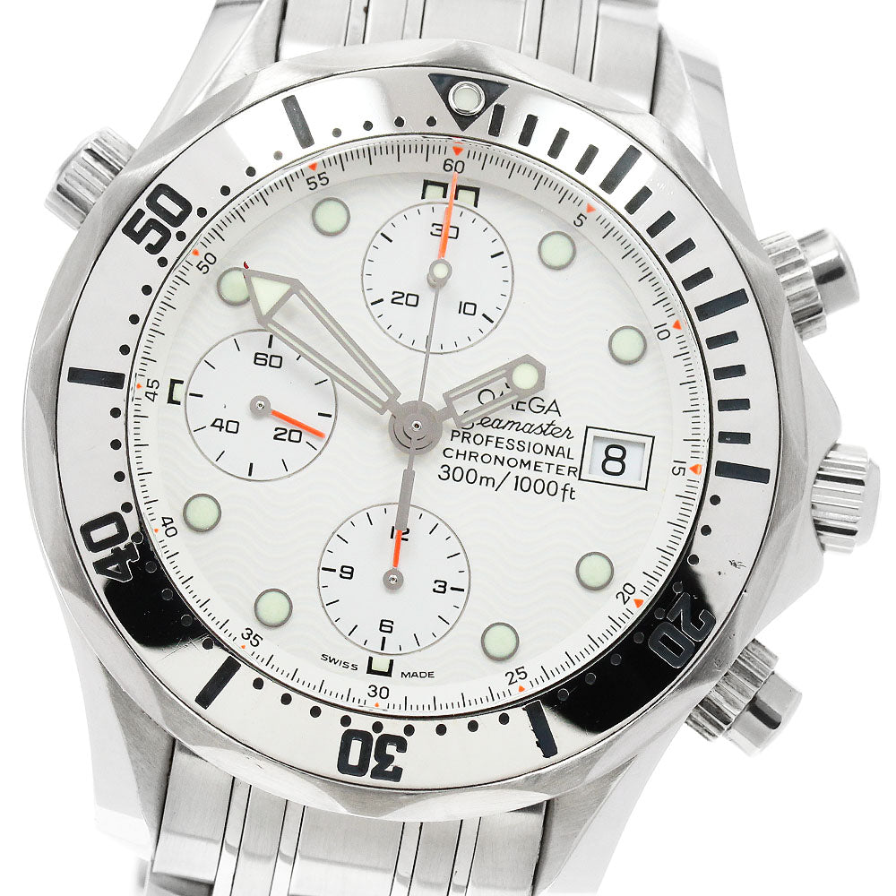 OMEGA Seamaster300 2598.20 Chronograph white Dial Automatic Men's Watch_910304