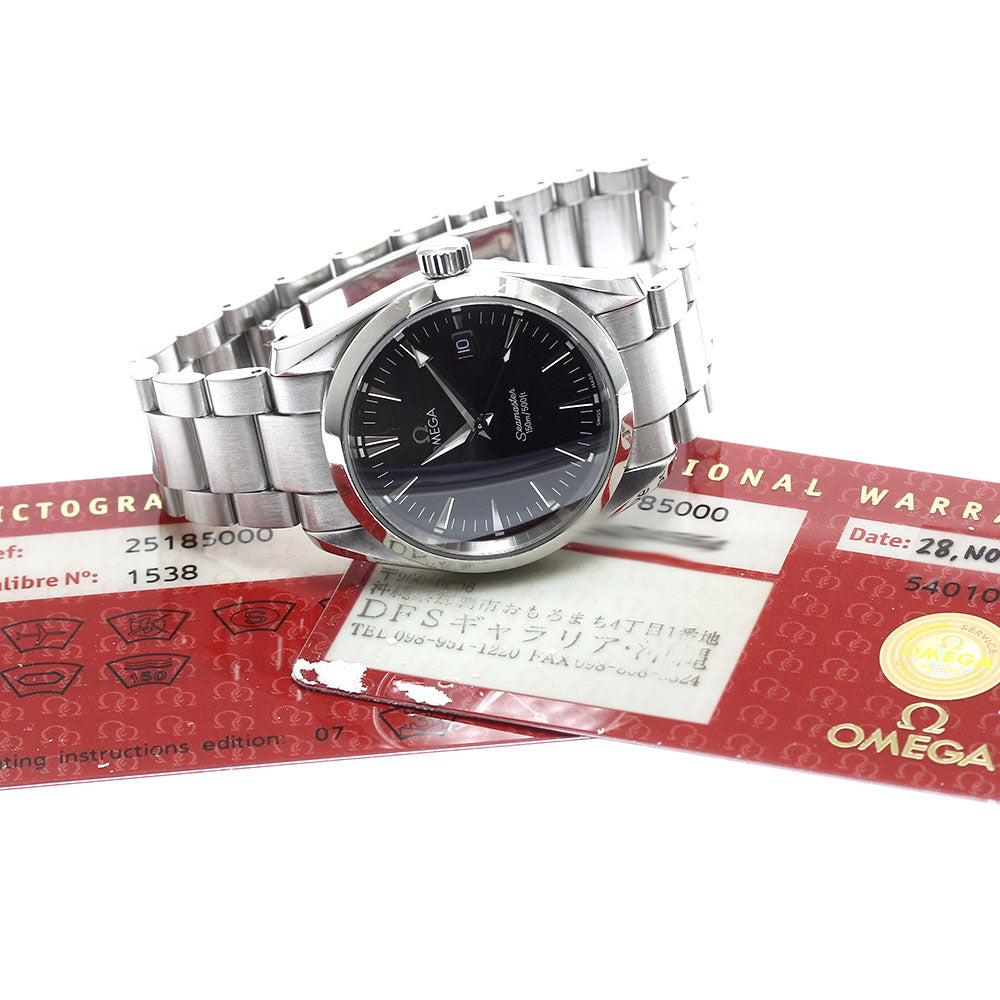 OMEGA Seamaster Aqua Terra 2518.50 Date Black Dial Quartz Boy's Watch_910306