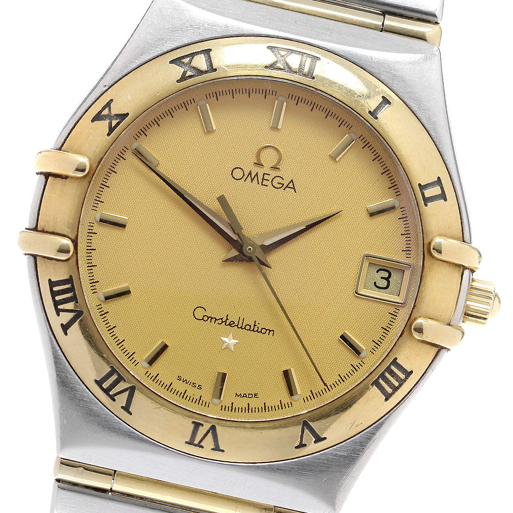 OMEGA Constellation 1212.10 Date Full bar Gold Dial Quartz Men's Watch_910307