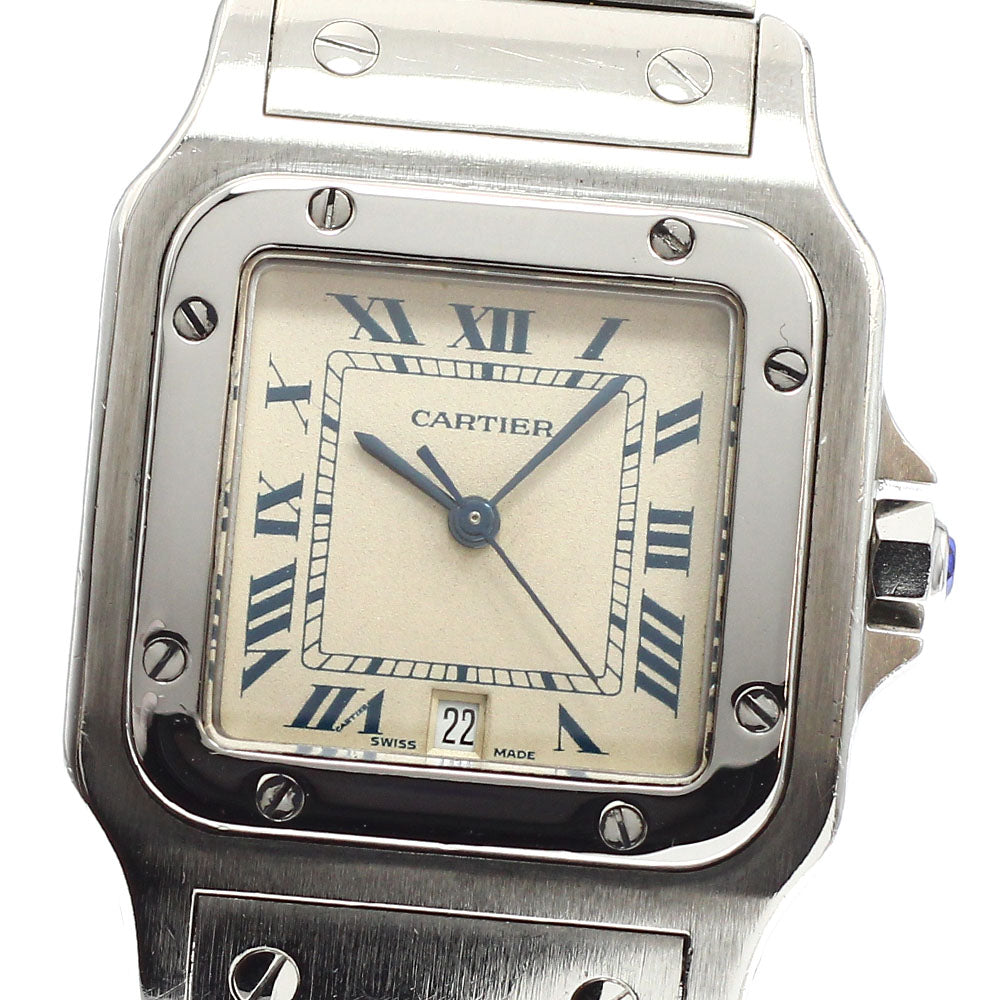CARTIER Santos GalbeeLM W20018D6 Date beige Dial Quartz Men's Watch_910320