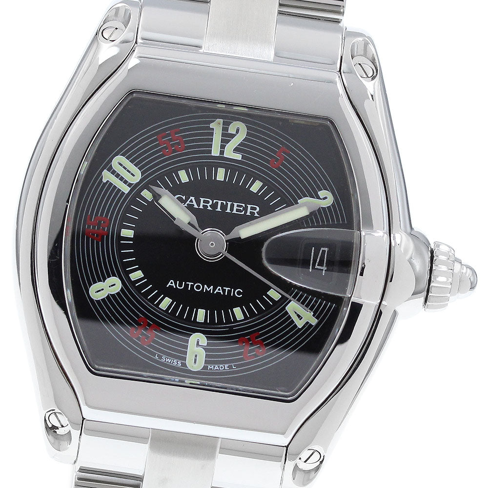 CARTIER Roadster LM W62002V3 Date black Dial Automatic Men's Watch_910335