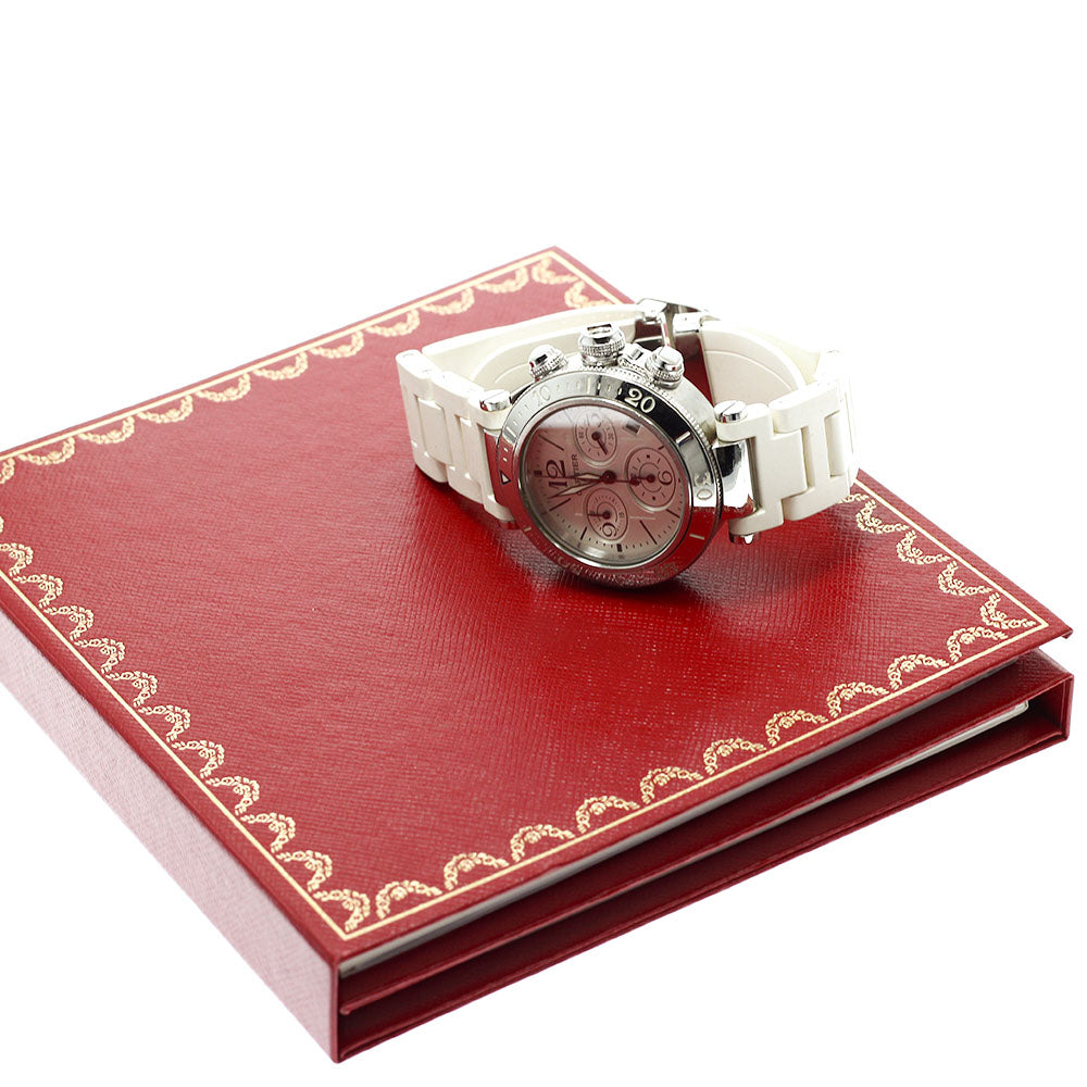 CARTIER Pacha Sea timer W3140005 Date Chronograph Silver Dial Quartz Boy's Watch_910356