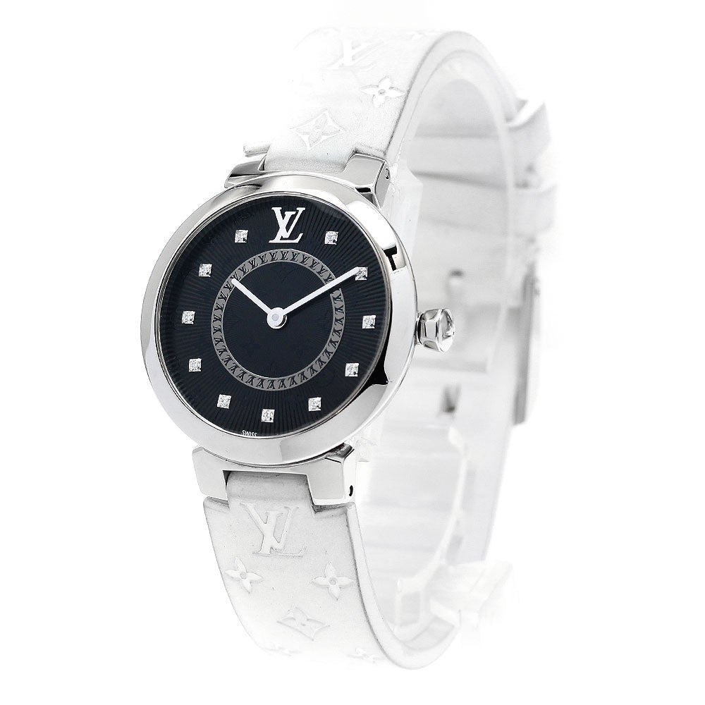 LOUIS VUITTON Tambour Slim PM QA143 11P diamond black Dial Quartz Ladies_910357
