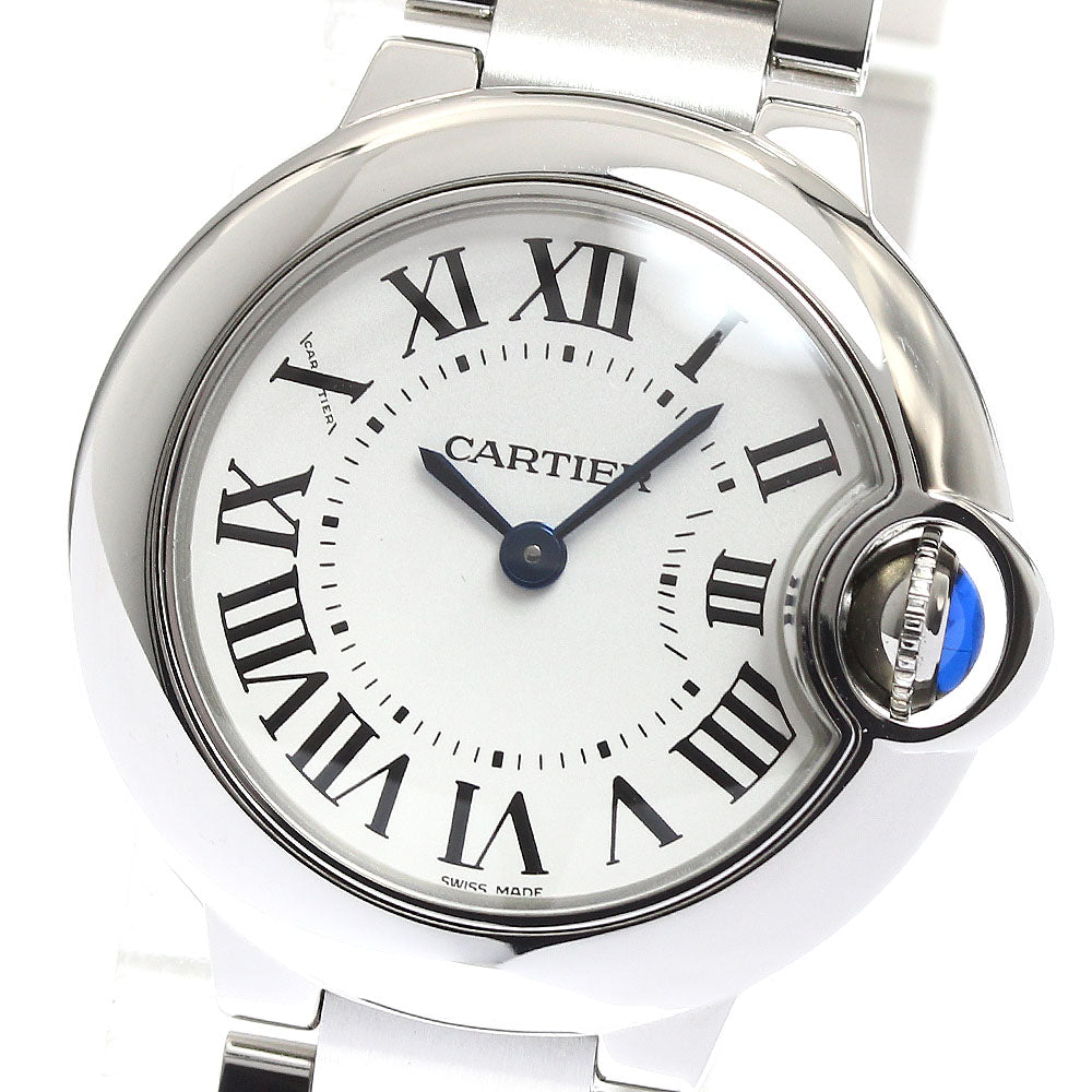 CARTIER Baron blue SM W69010Z4 Silver Dial Quartz Ladies Watch_910381