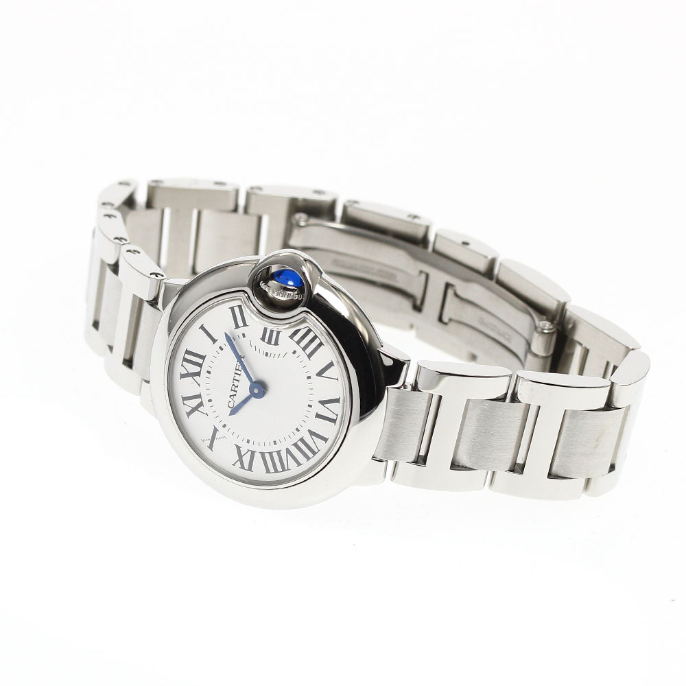 CARTIER Baron blue SM W69010Z4 Silver Dial Quartz Ladies Watch_910381