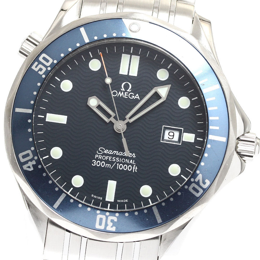 OMEGA Seamaster300 2541.80 Date Navy Dial Quartz Men's Watch_910406
