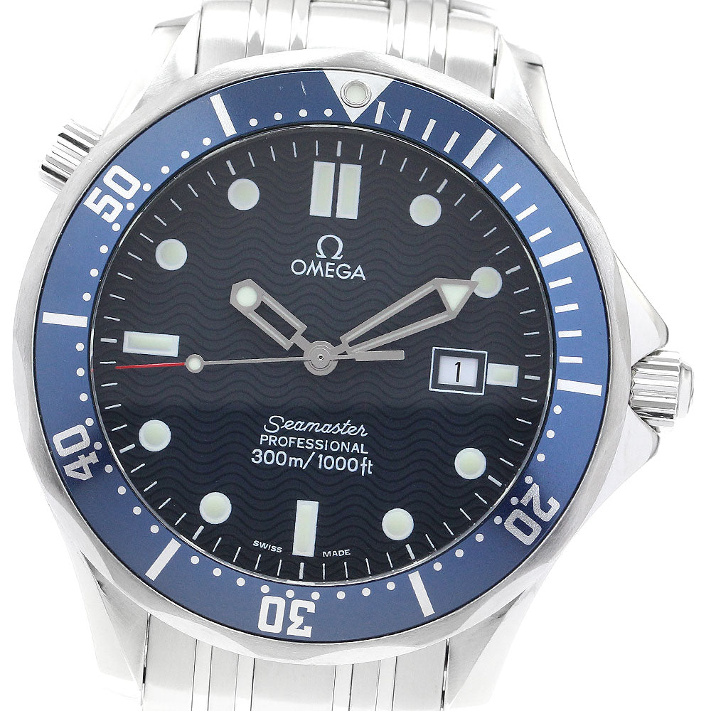 OMEGA Seamaster300 2541.80 Date Navy Dial Quartz Men's Watch_910453