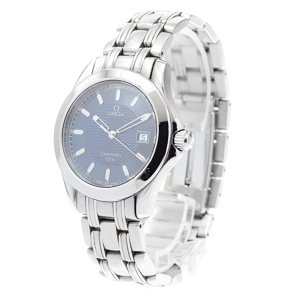 OMEGA Seamaster120 2511.81 Date Navy Dial Quartz Men's Watch_910459