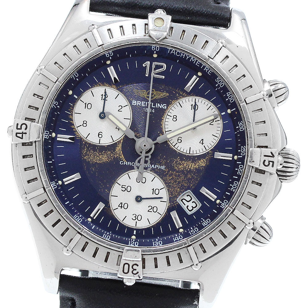 BREITLING Chronomat A53011 Date Navy / Silver Dial Quartz Men's Watch_910469