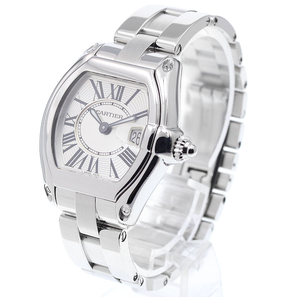 CARTIER Roadster SM W62016V3 Date Silver Dial Quartz Ladies Watch_910487