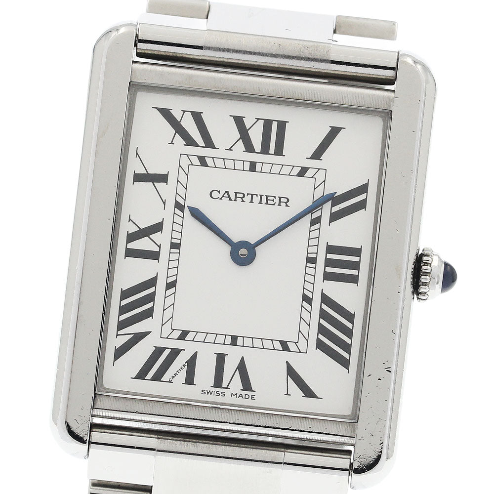 CARTIER Tank solo LM W5200014 Silver Dial Quartz Men's Watch_910496