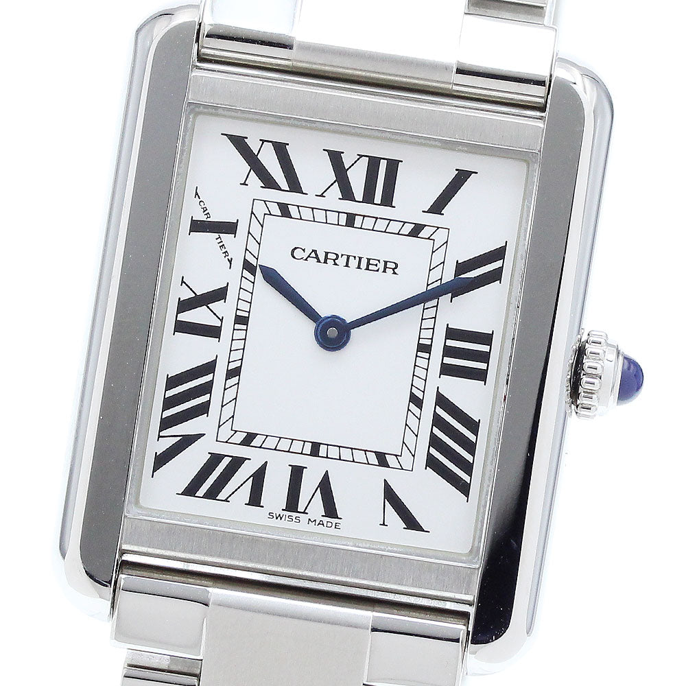CARTIER Tank solo SM W5200013 Silver Dial Quartz Ladies Watch_910551
