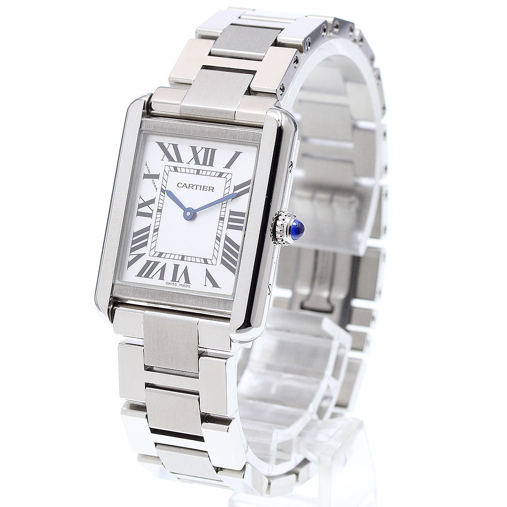 CARTIER Tank solo SM W5200013 Silver Dial Quartz Ladies Watch_910551