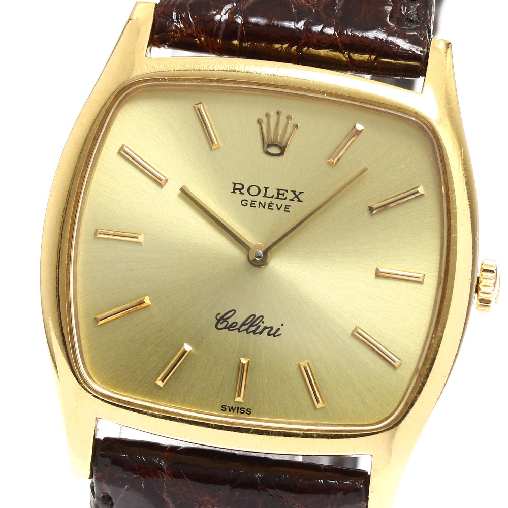 ROLEX Cellini 3805 K18YG Cal.1601 gold Dial Hand Winding Men's Watch_910558