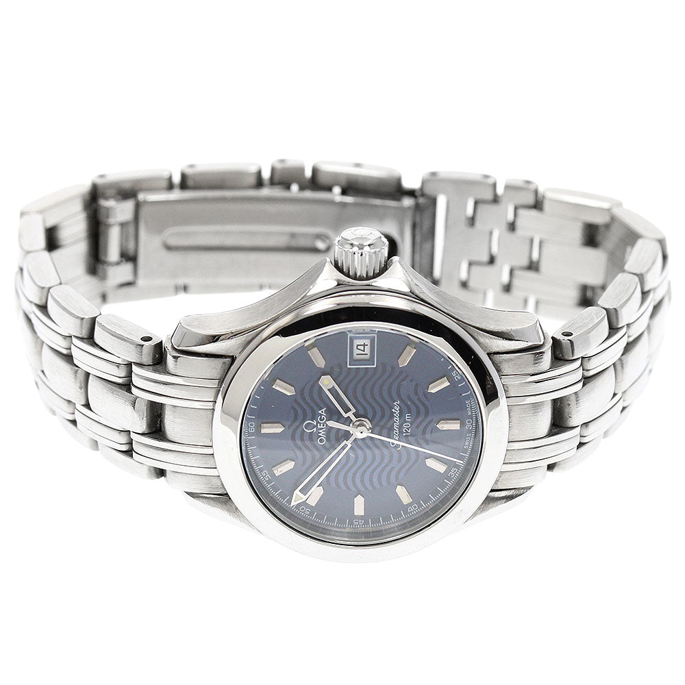 OMEGA Seamaster120 2581.81 Date Navy Dial Quartz Ladies Watch_910570