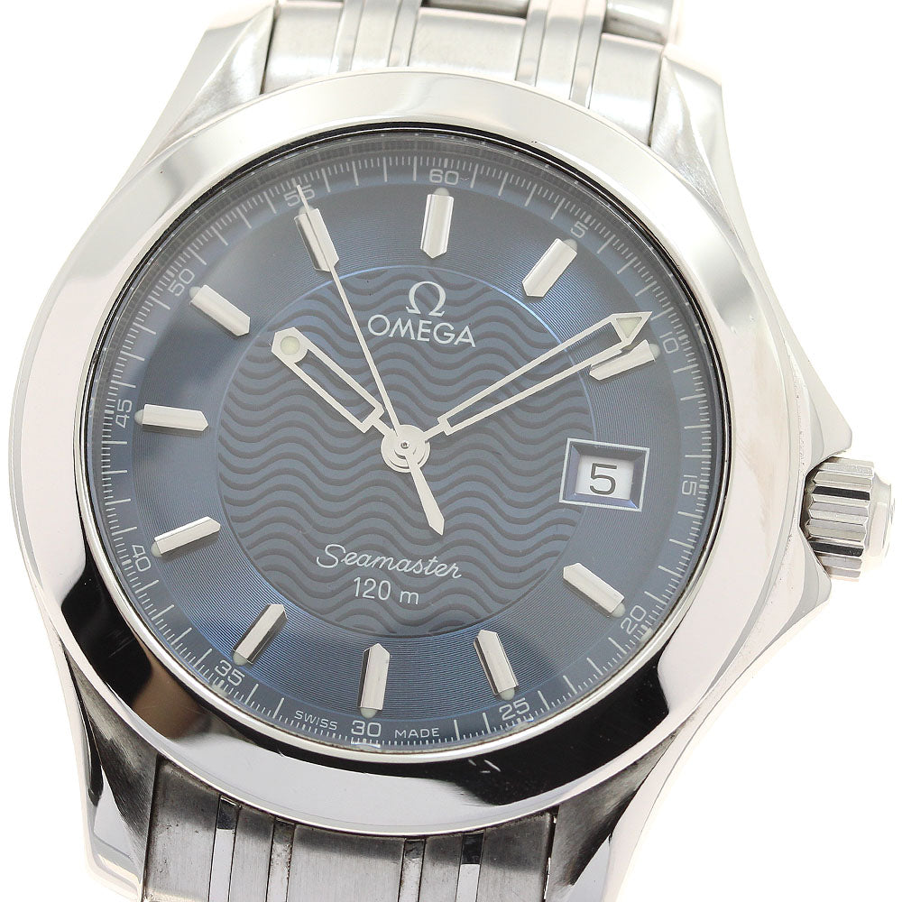 OMEGA Seamaster120 2511.81 Date Navy Dial Quartz Men's Watch_910573