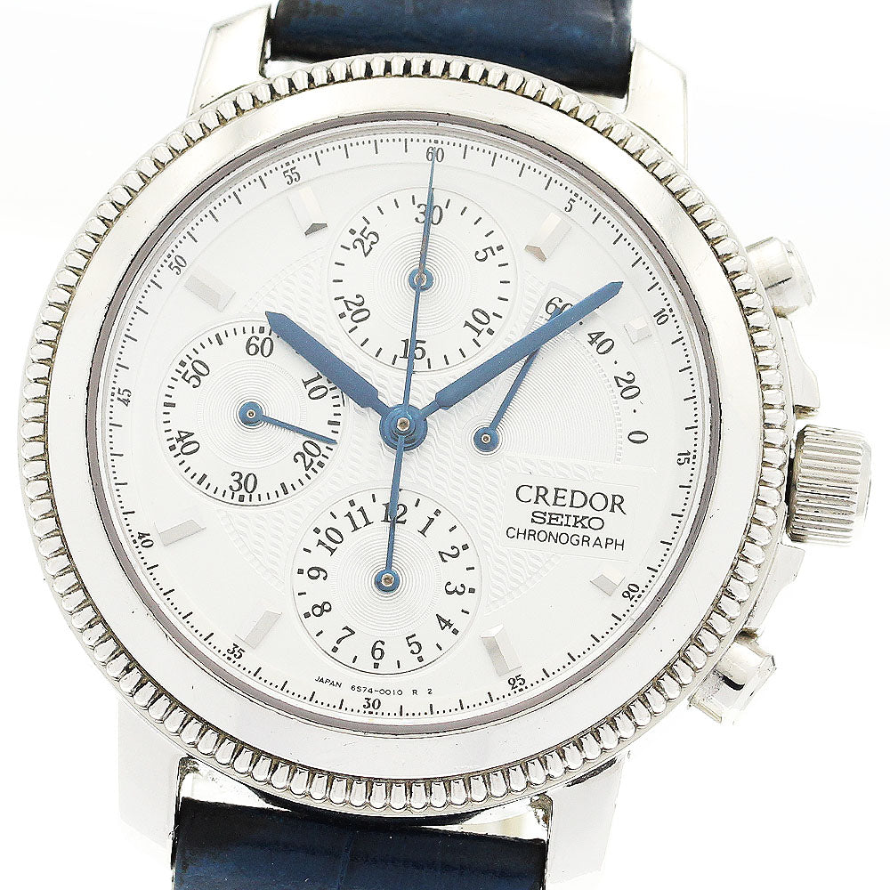 SEIKO CREDOR GBBH999/6S74-0010 PT950 limited to 200 Silver Dial Hand Winding Men's Watch_910585