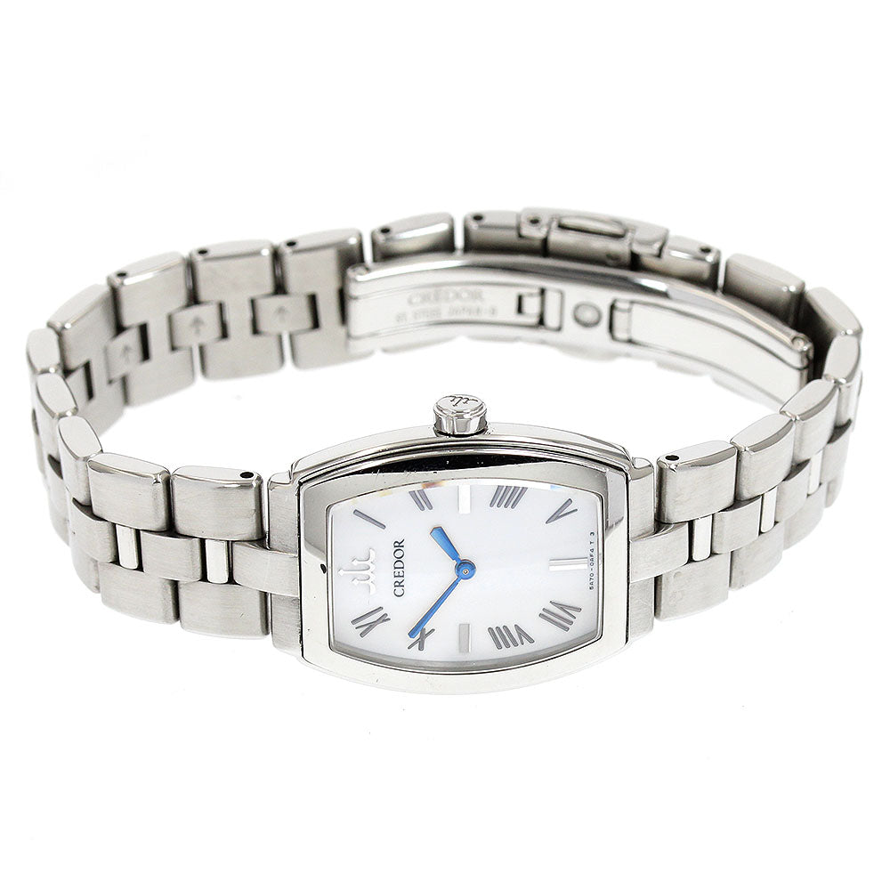 SEIKO CREDOR aqua GSWE977/5A70-0AE0 white Dial Quartz Ladies Watch_910586