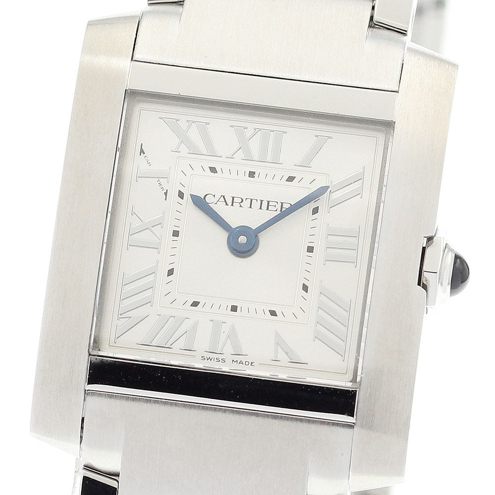 CARTIER Tank francaise SM WSTA0129 Silver Dial Quartz Ladies Watch_910645