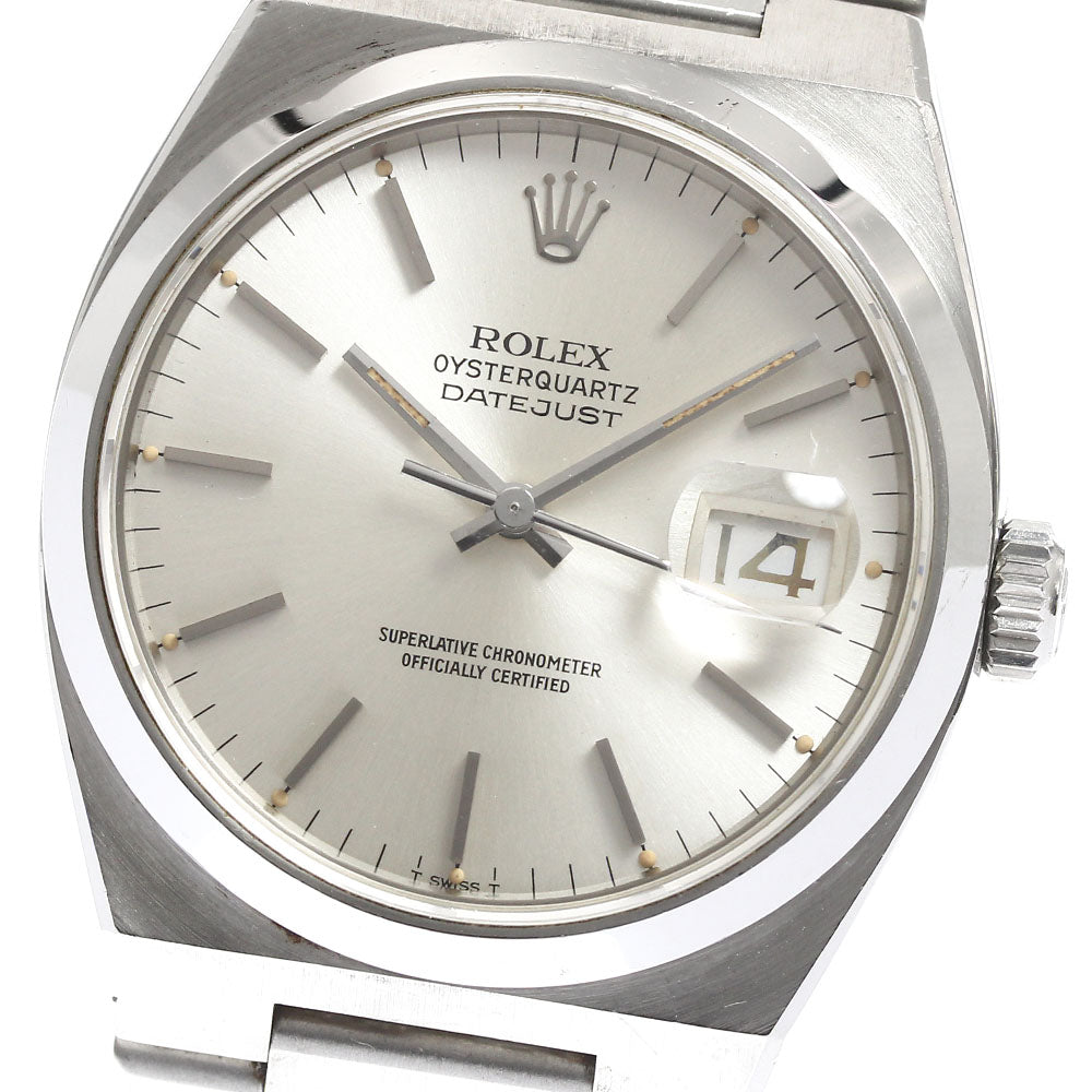ROLEX DATEJUST Oyster Quartz 17000 Silver Dial Quartz Men's Watch_910667