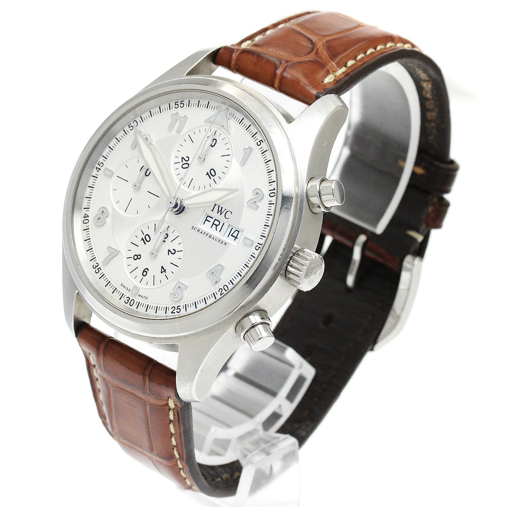 IWC SCHAFFHAUSEN Spitfire IW371702 Chronograph day date Silver Dial Automatic Men's Watch_910692