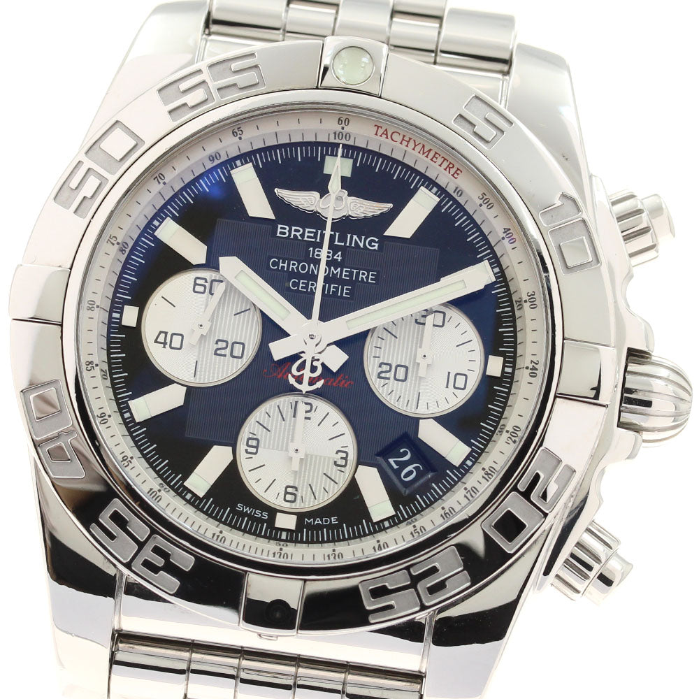 BREITLING Chronomat 44 AB0110 Chronograph black Dial Auto Men's Watch_910694