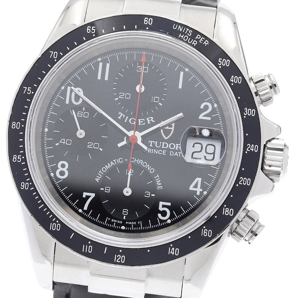 TUDOR Prince Date Chrono Time 79260P Date black Dial Automatic Men's Watch_910695