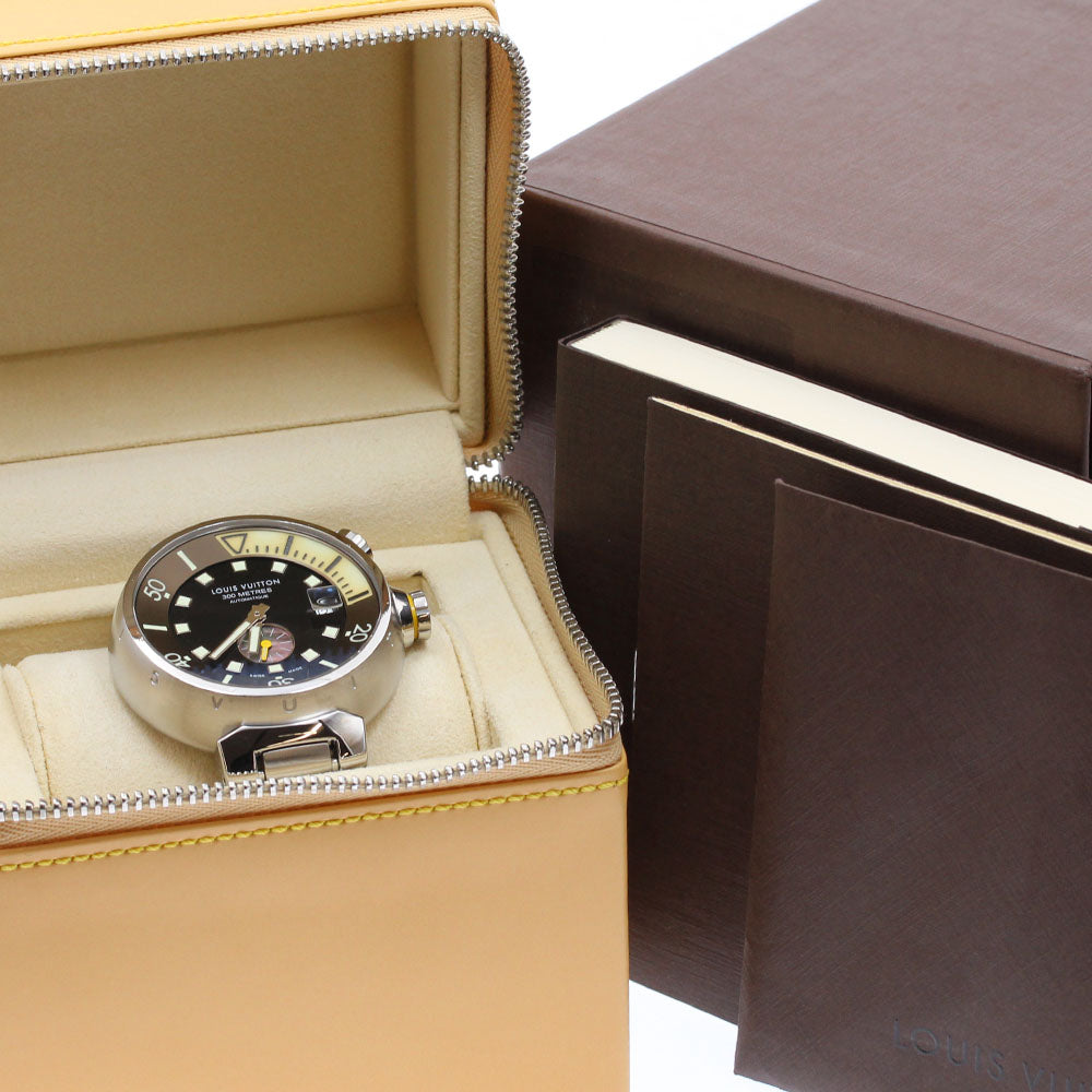 LOUIS VUITTON Tambour Diving Q1031 Date Black / shell Dial Automatic Men's Watch_910701