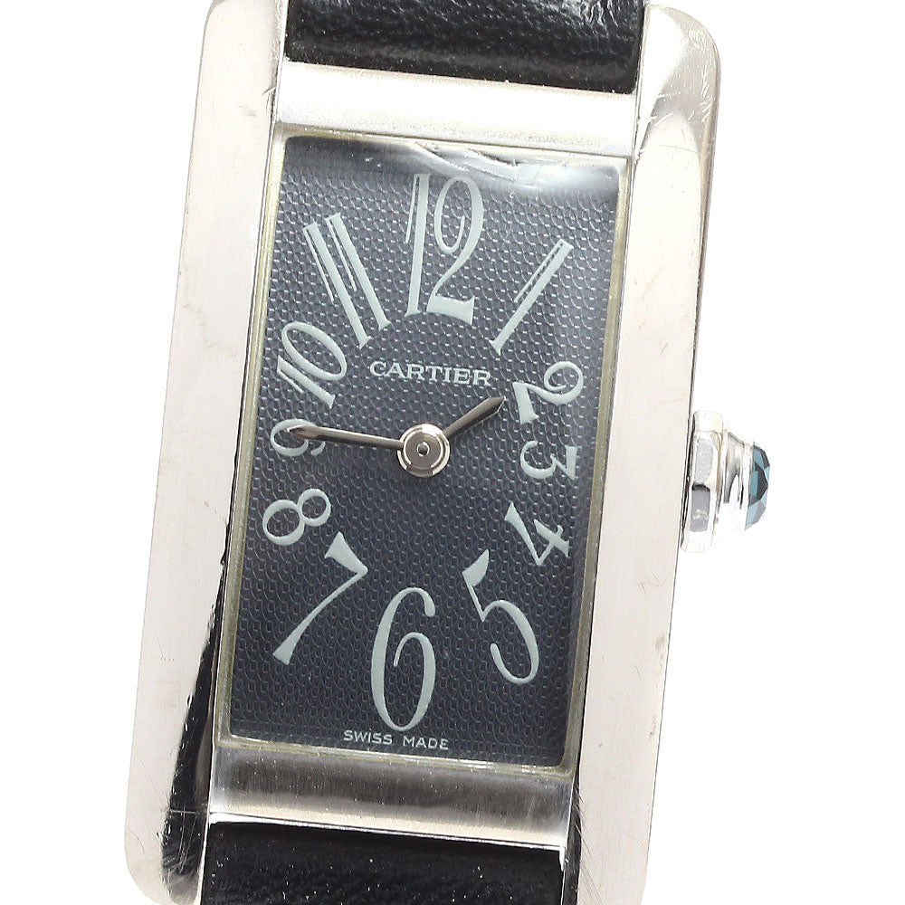 CARTIER Tank American SM W2605129 K18WG gray Dial Quartz Ladies Watch_910707
