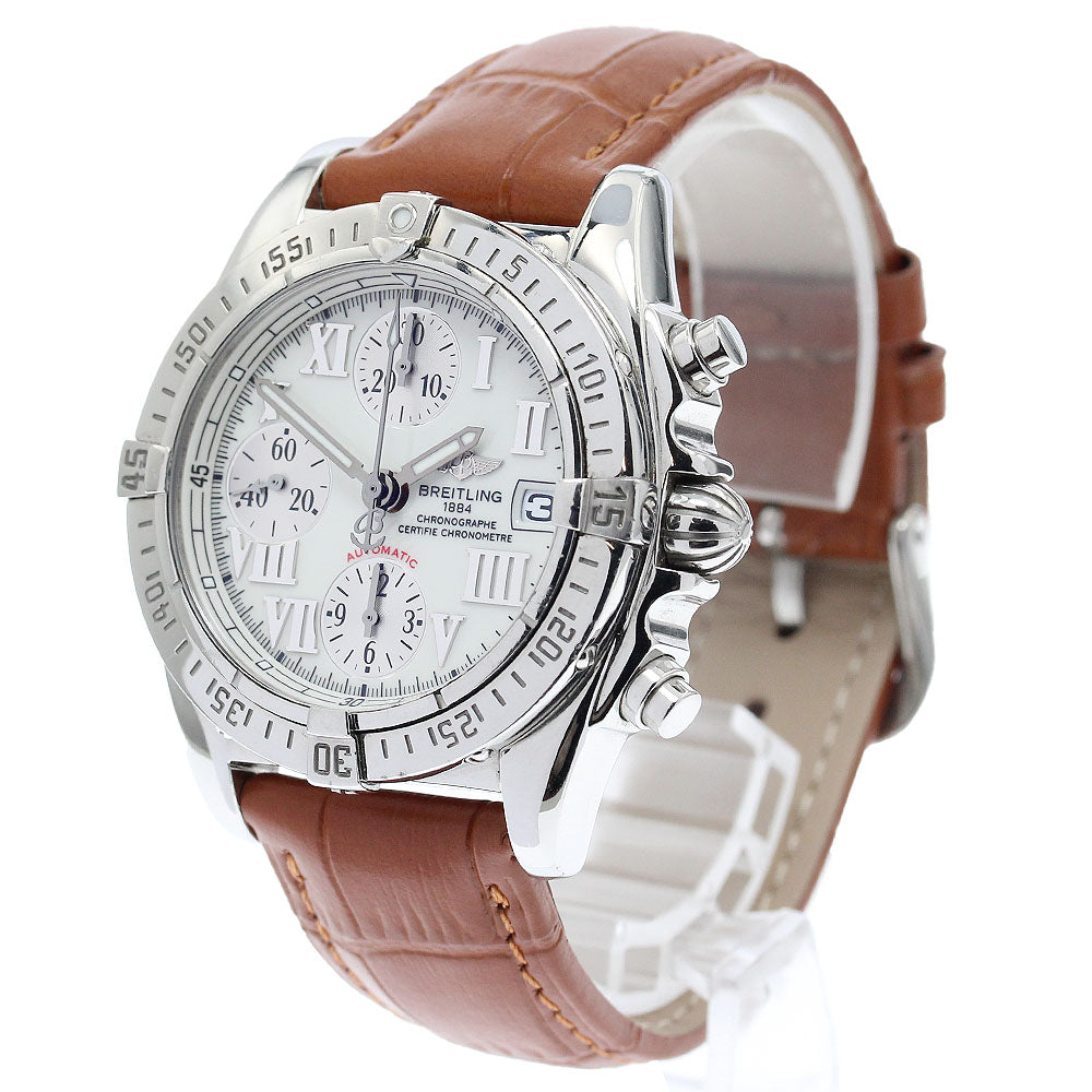 BREITLING Chrono cockpit A13358 Date White / Silver Dial Automatic Men's Watch_910709