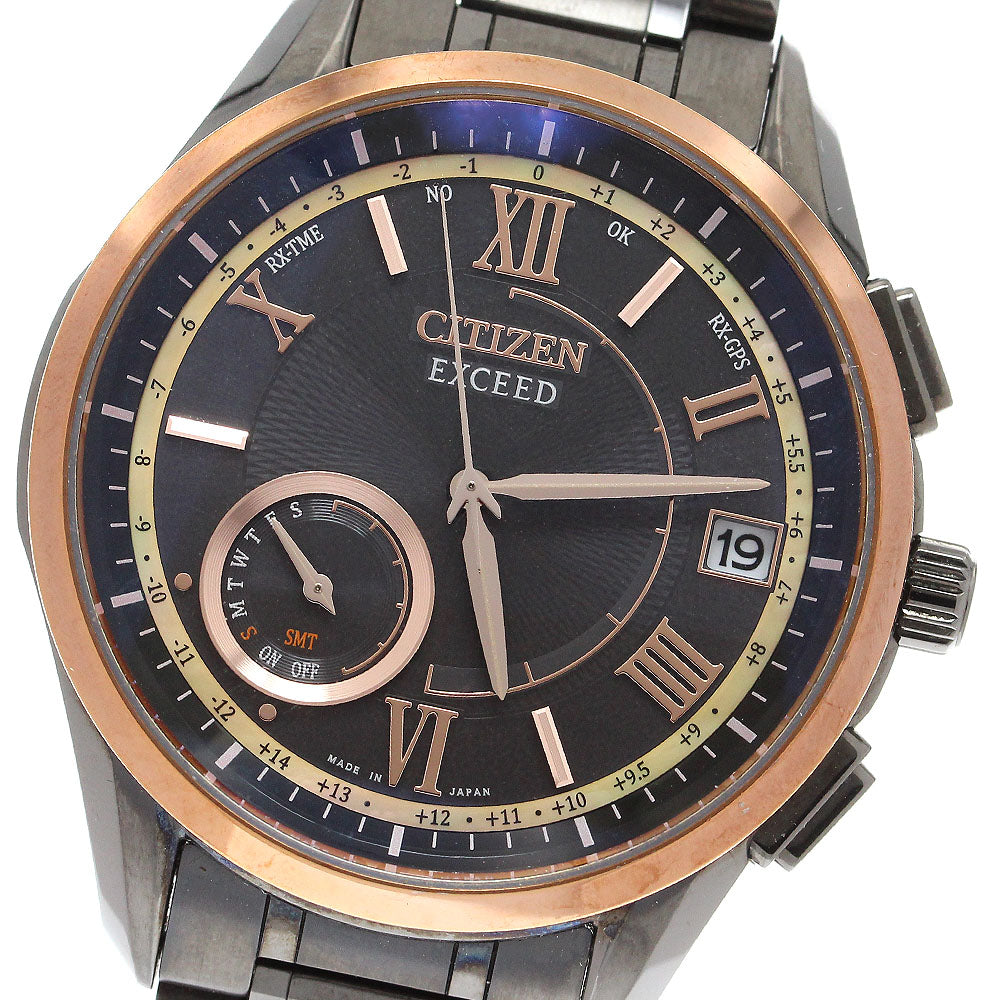 CITIZEN Exceed Eco Drive CC3054-04E/F150-T024033 DIRECT FLIGHT 100TH ANNIVERSARY LIMITED MODEL black Dial Solar Powered Radio Men's Watch_910723