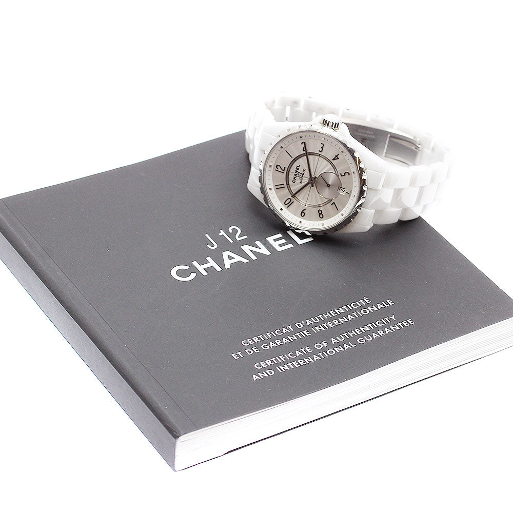 CHANEL J12 H3837 White Ceramic white Dial Automatic Boy's Watch_910729