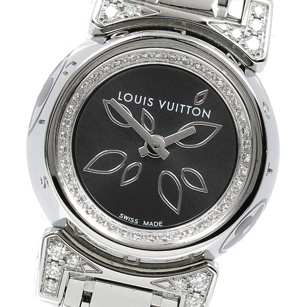 LOUIS VUITTON Tambul Bijupetal Q151G diamond Dark gray Dial Quartz Ladies_910751
