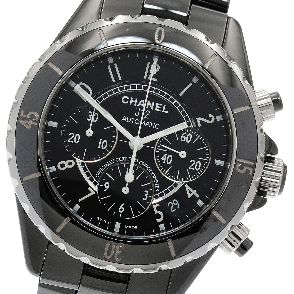 CHANEL J12 41MM H0940 Black ceramic chronograph Automatic Men's Watch_910756