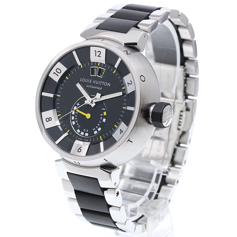 LOUIS VUITTON Tambour in black Q109G Power reserve date Automatic Men's_910791