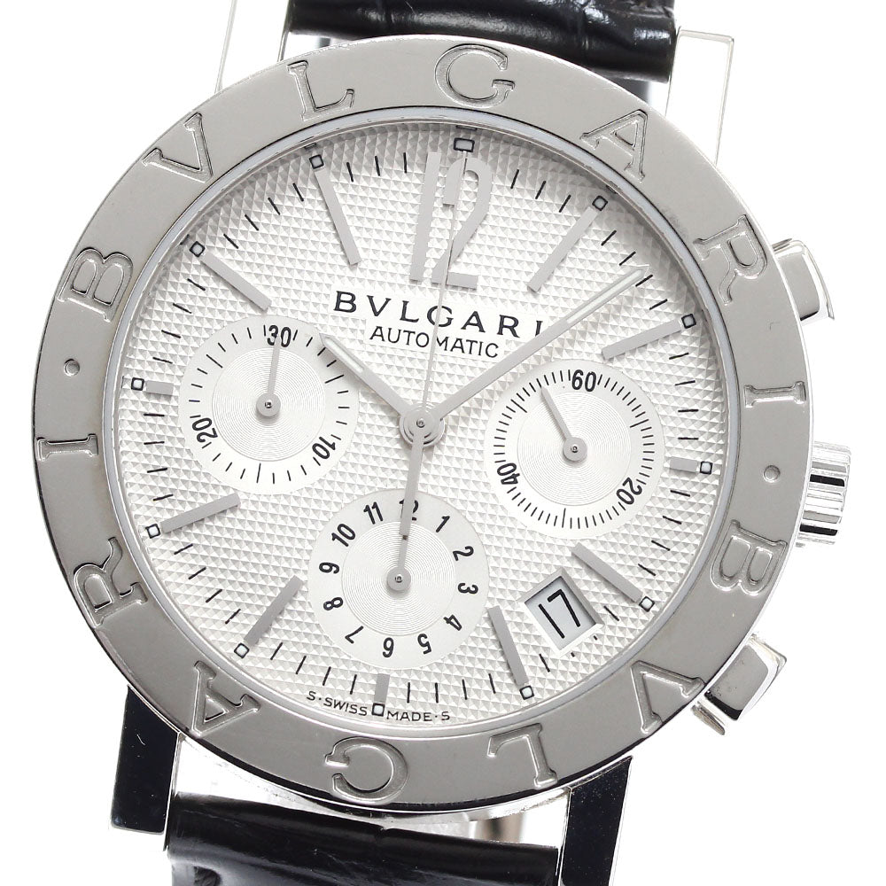 BVLGARI BVLGARIBVLGARI BB38SLCH Date Chronograph Silver Dial Automatic Men's Watch_910799