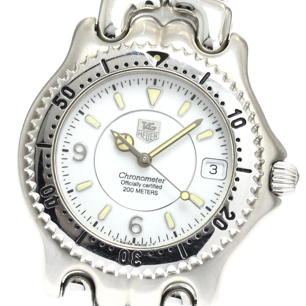TAG HEUER S/el WG5113-P0 Date white Dial Automatic Men's Watch_910816