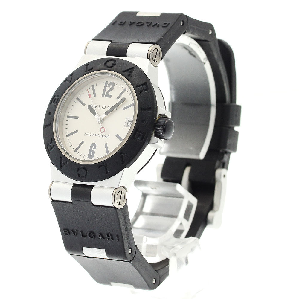 BVLGARI aluminum AL32TA Date Silver Dial Quartz Boy's Watch_910826