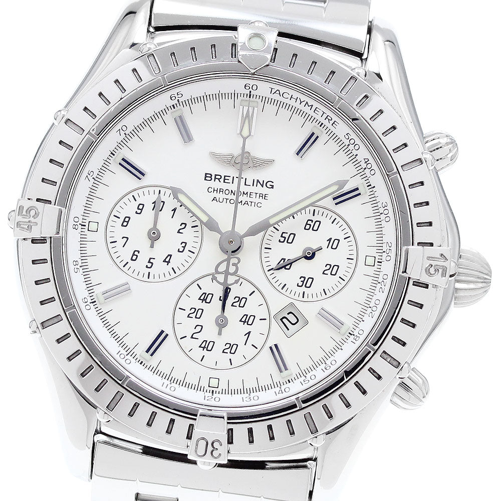 BREITLING Shadow flyback A35312 Date Chronograph white Dial Men's Watch_910836
