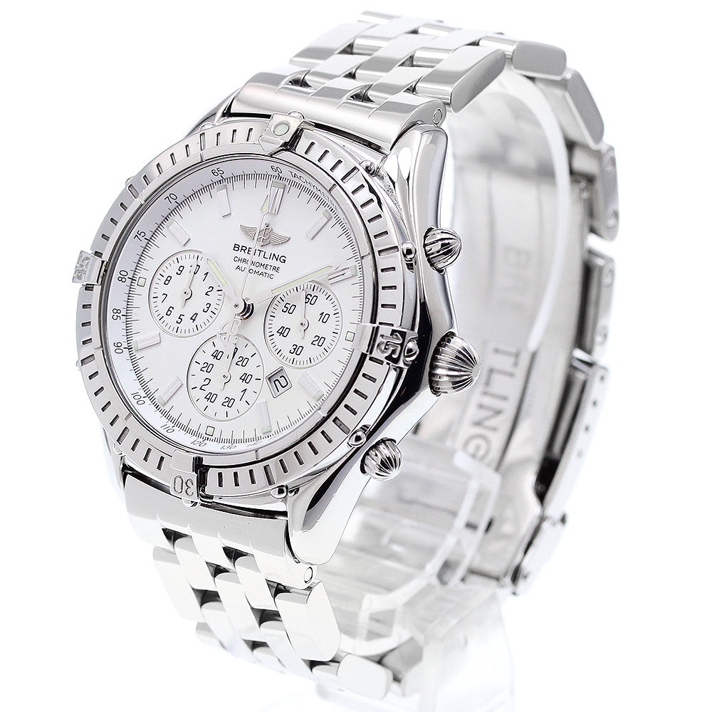 BREITLING Shadow flyback A35312 Date Chronograph white Dial Men's Watch_910836