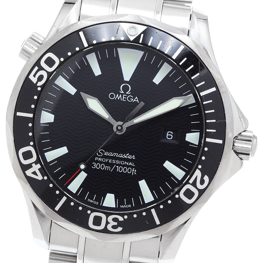 OMEGA Seamaster300 2262.50 Date black Dial Quartz Boy's Watch_910846