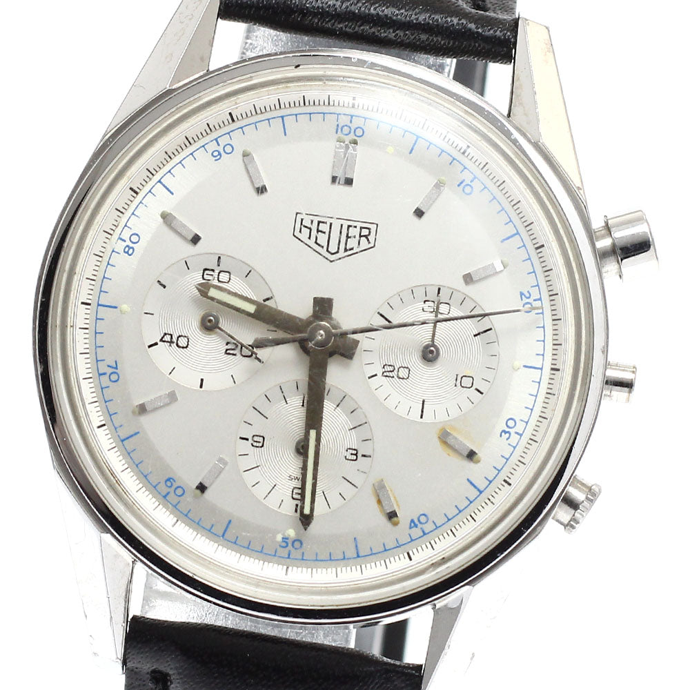 Heuer Classic Carrera CS3110 Chronograph cal.1873 Silver Dial Hand Winding Men's Watch_910886